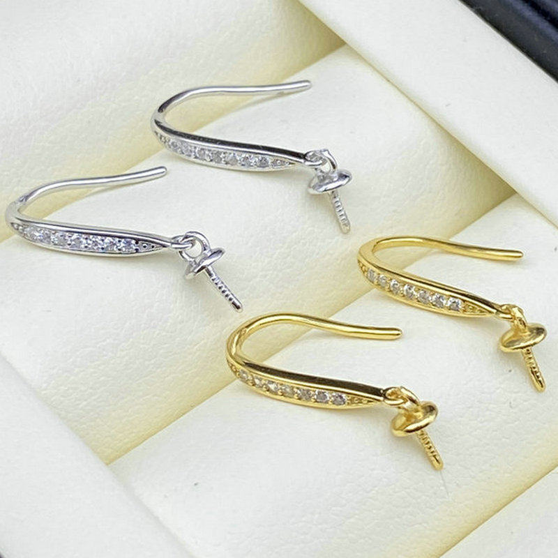 源头工厂s925纯银珍珠耳环空托配件diy手工通体银蜜蜡耳钩配饰托,饰品/流行首饰/时尚饰品新,银饰配件,淘宝优惠券,粉丝福利购,淘宝优惠卷