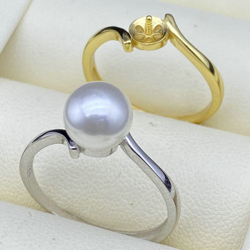 s925纯银珍珠吊坠戒指空托配件