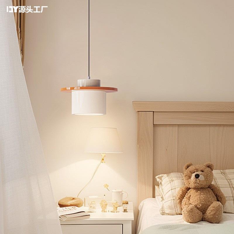 2025新款奶油风卧护眼室床头吊灯现代简约大气床头灯吧台小吊灯