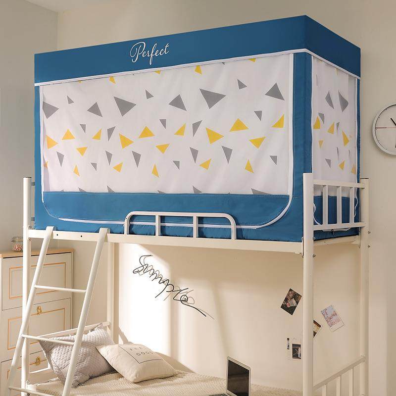 四季款学生宿舍三开门蚊帐上下铺防尘床幔一体式防蚊遮光蚊帐厂家