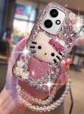 水钻满钻镶钻适用荣耀400手机壳女款华为nova8SE新品50Pro防摔20x/2025年70网红X10MAX外壳14ultra保护套