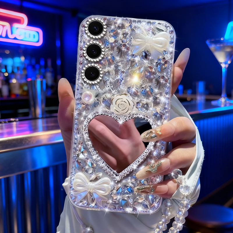 高端奢华镶钻手机壳，不掉钻，不发黄
