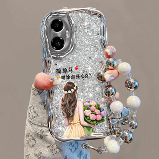 高级电镀爆闪适用荣耀300手机壳蛇年60SE春节60Pro女款X20SE保护套50新品华为P70Art/2025年11网红8本命年