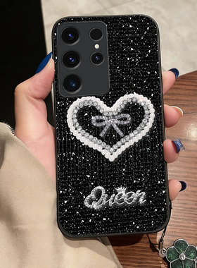 春季新款闪光皮适用三星GalaxyS23Ultra手机壳防摔S26ultra硅胶S23+保护套S25小众S21+软壳S24网红S25+全包