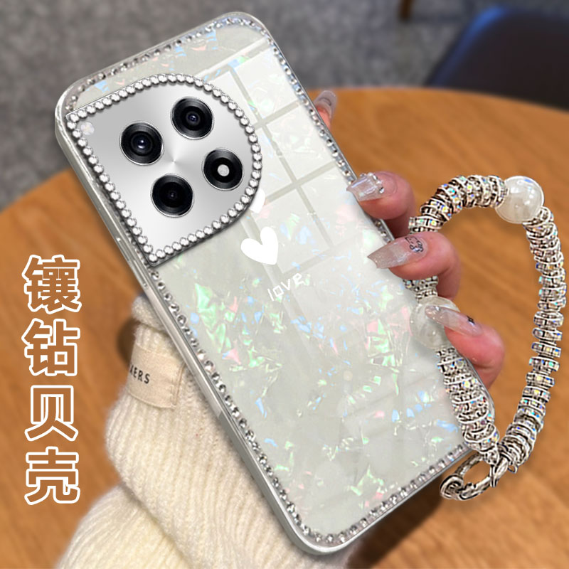 高级感电镀贝壳纹镶钻  不掉漆 不掉色