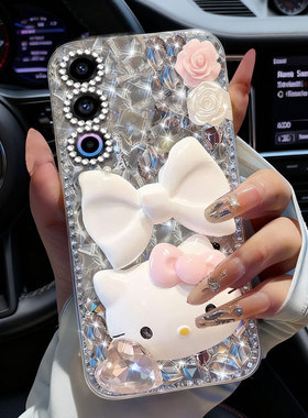 卡通KT猫镶钻适用魅族21手机壳水钻20Pro新品lucky08/202620网红21Pro新年款note16Pro春节21note过年note16
