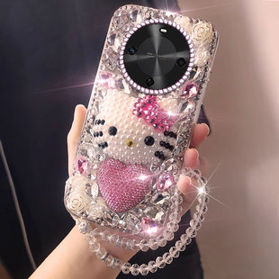 高端满钻镶钻适用华为麦芒30手机壳透明荣耀200/2025年100Pro新品畅享60X网红Mate70卡通50Pro全包mate30 5G