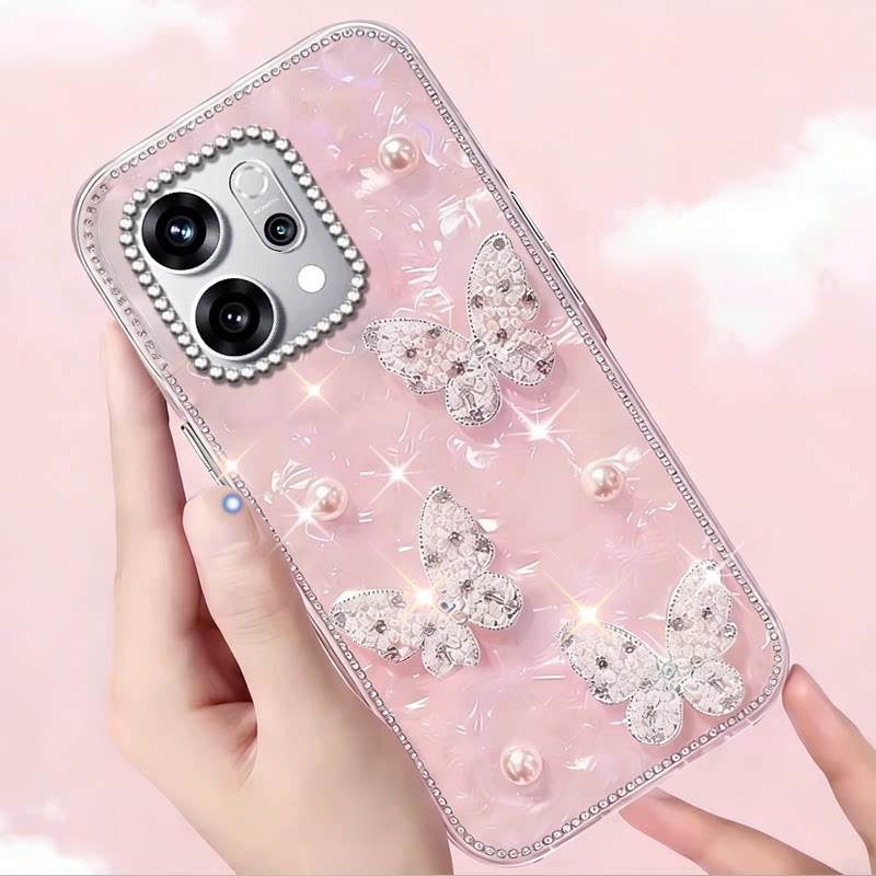 高级闪钻巨好看贝壳适用OPPOReno14手机壳新款10+爆款2全包12女款5 网红15防摔6 外壳7se/2026年11保护套 6 +