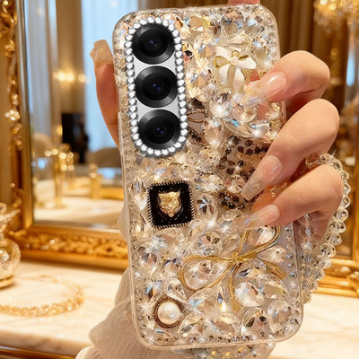 2026满钻上档次适用三星GalaxyZFold6手机壳新年款ZFlip4女款W21高级感ZFlip3水钻ZFold3全包zfold7秋冬