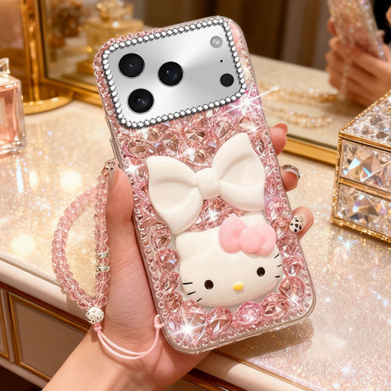 2026卡通镶钻适用苹果iPhone17Promax手机壳春节12Mini小众14Plus外壳17上档次6s女款15Pro水钻XR全包16过年8