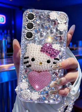 2026高级奢华满钻适用三星GalaxyM55手机壳新款S22Ultra新品M14 5G高端M31网红M34 5G全包M10外壳S24镶钻M21