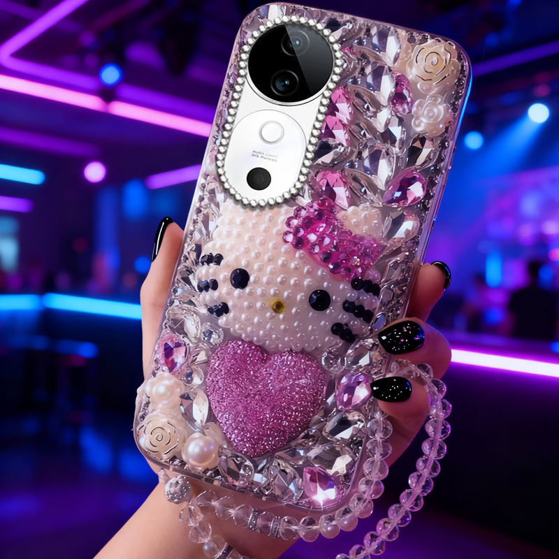 高端奢华镶钻手机壳，不掉钻，不发黄
