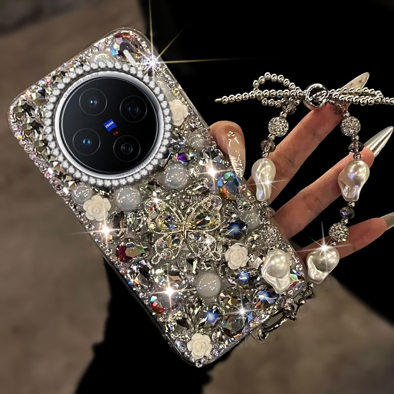 高端奢华镶钻手机壳，不掉钻，不发黄