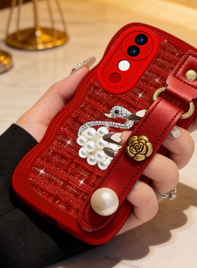 红色喜庆新年款适用vivoS19手机壳秋冬Y51s高级感S17名媛X90+/2026年S18过年S7e保护套y73s结婚10防摔X100S