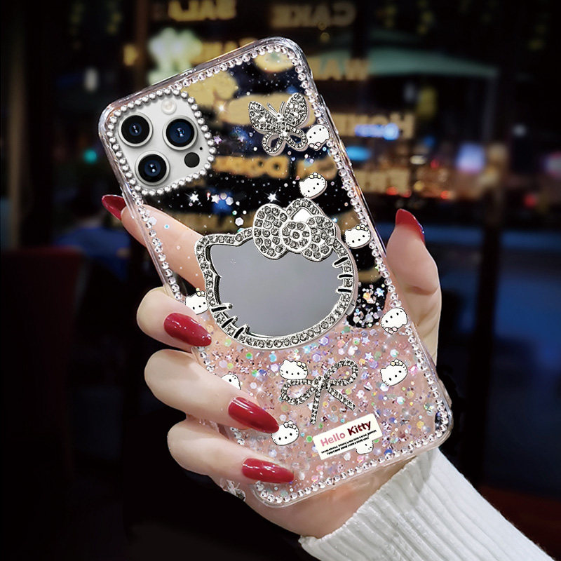 高级感水钻细闪适用苹果iPhone16promax手机壳小众12网红11Pro新品6s透明16软壳XR镶钻13闪钻17Pro硅胶15女款