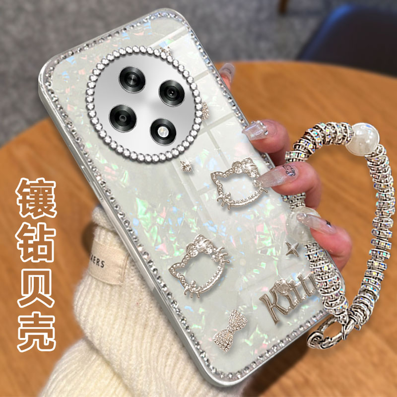 高级感电镀贝壳纹镶钻  不掉漆 不掉色