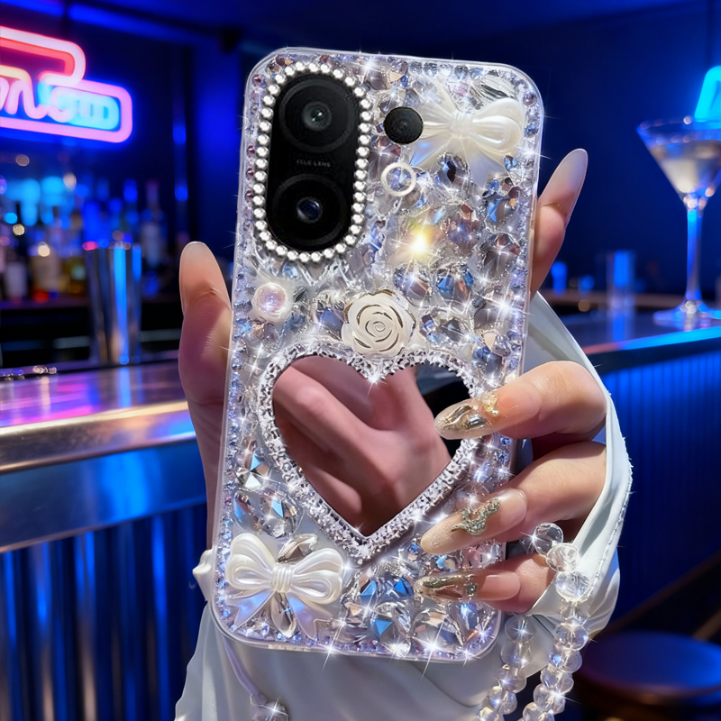 高端奢华镶钻手机壳，不掉钻，不发黄