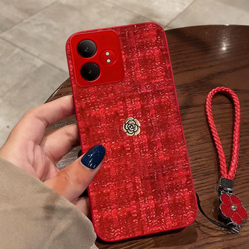 2026红色新年款，名媛针织布艺小香风