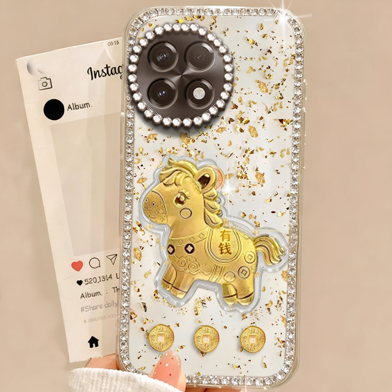 马年春节新款，金箔滴胶，不发黄