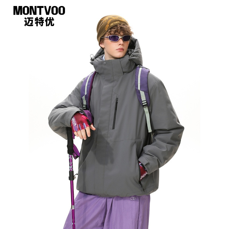 【秋冬必备】三防冲锋连帽棉服