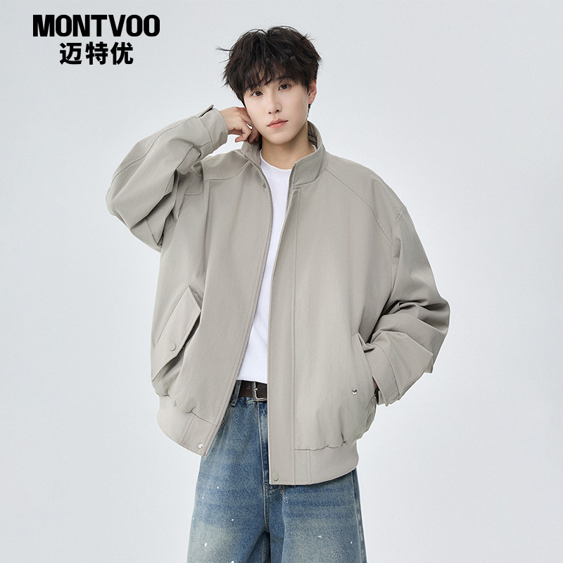 【帅出新高度】立领短款飞行夹克