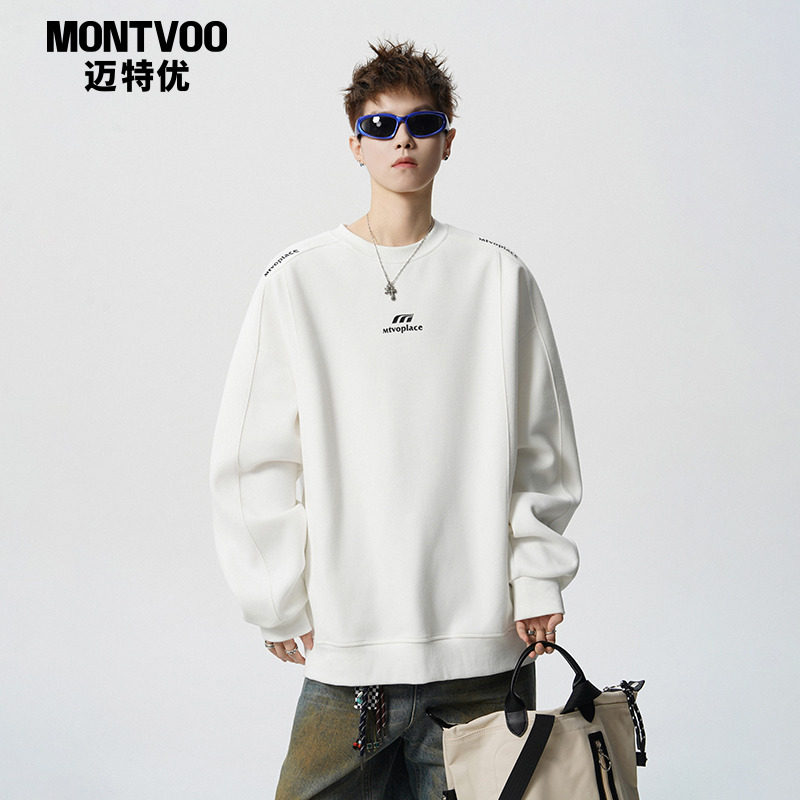 【潮流休闲】春秋长袖圆领卫衣男