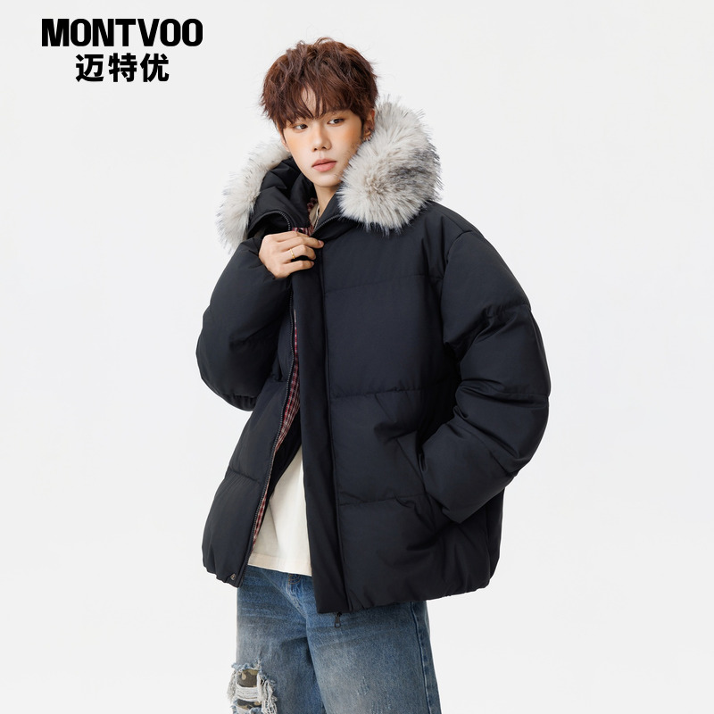 【可拆卸毛领】加厚保暖棉衣外套