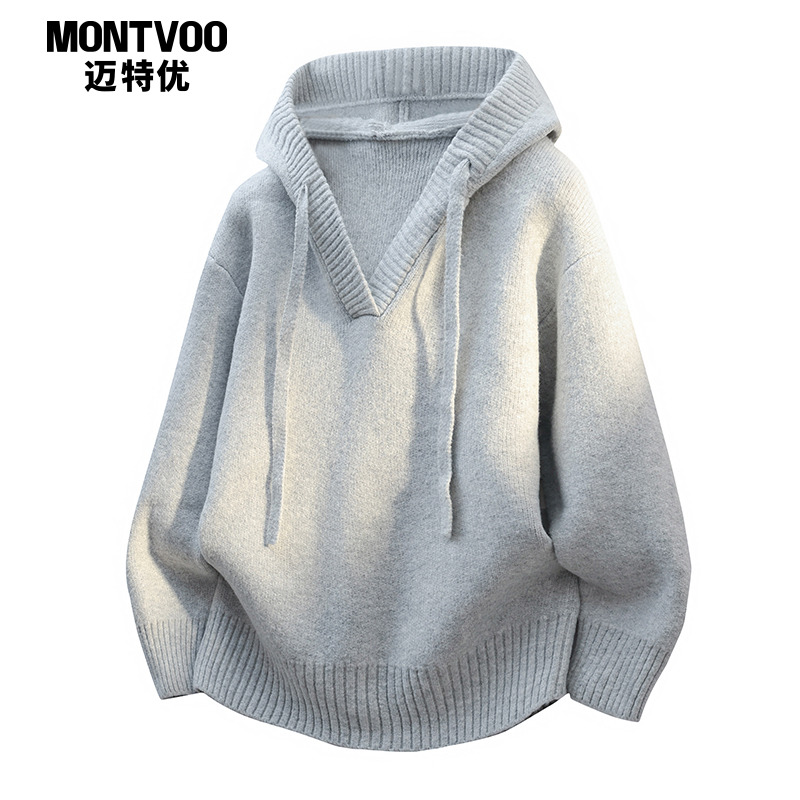 【一衣多穿】美式连帽针织衫外套