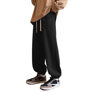 迈特优重磅卫裤男秋冬季新款潮牌宽松束脚运动裤子男生休闲裤