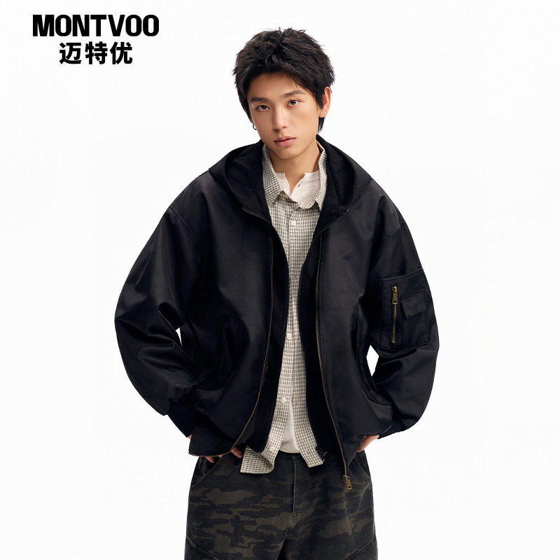 【百穿不腻】假两件短款夹克外套