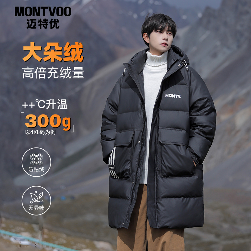 【抗寒保暖】户外中长款羽绒服