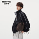 迈特优美式 运动风明线设计宽松外套 潮牌格子拼接立领夹克男女春季