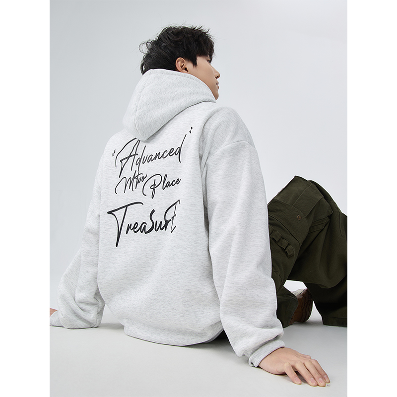 【加绒加厚】潮牌连帽卫衣男款