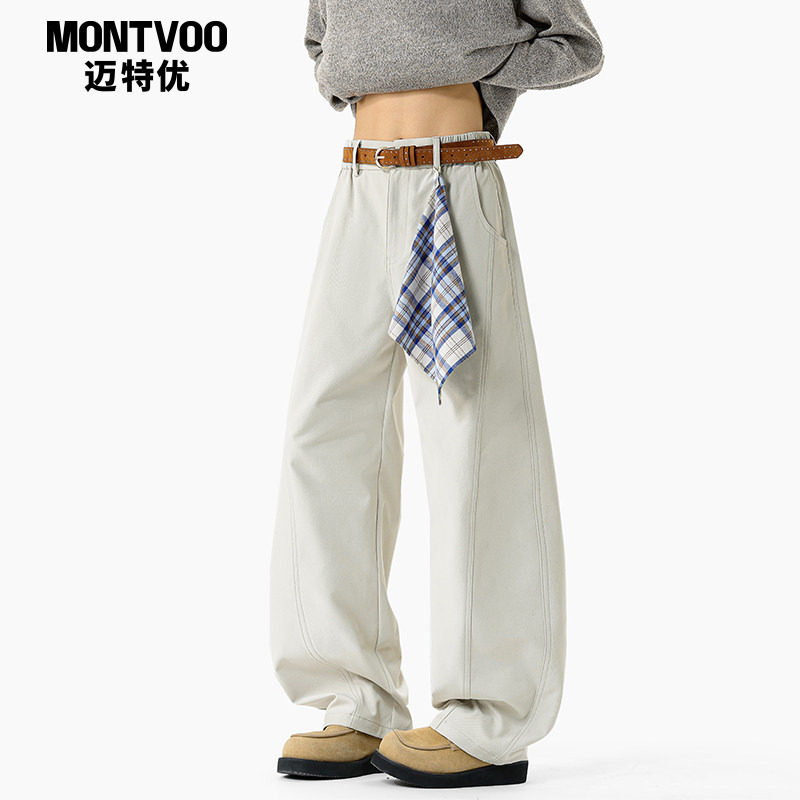 迈特优美式解构方巾弯刀工装裤男2026春季潮牌休闲裤宽松阔腿长裤,男装,休闲裤,淘宝优惠券,粉丝福利购,淘宝优惠卷