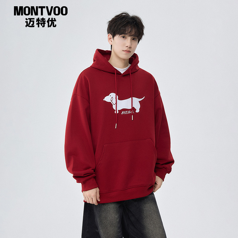 【潮流休闲】加厚复古连帽卫衣