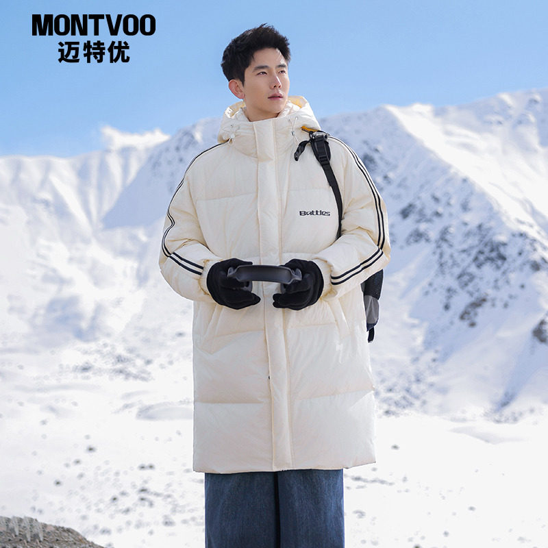 【美式潮牌】中长款羽绒服男冬季