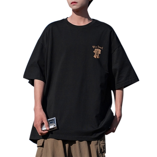 迈特优短袖t恤男夏季2025新款美式重磅纯棉宽松休闲半袖体恤