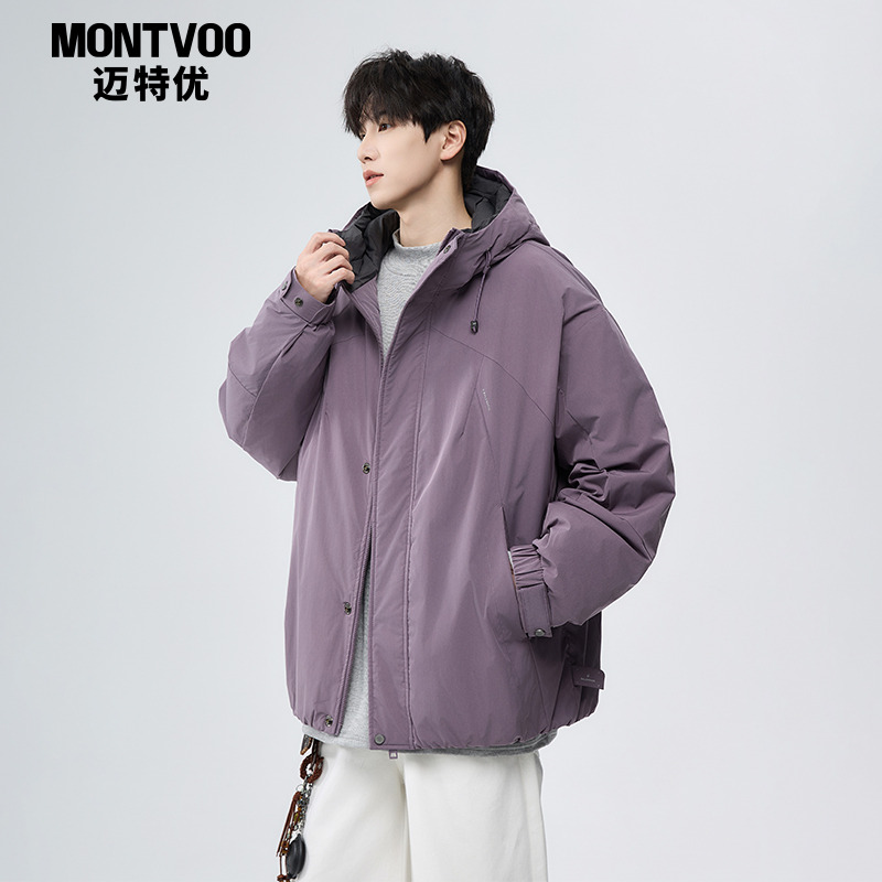 【暖暖入冬】加厚连帽防风羽绒服