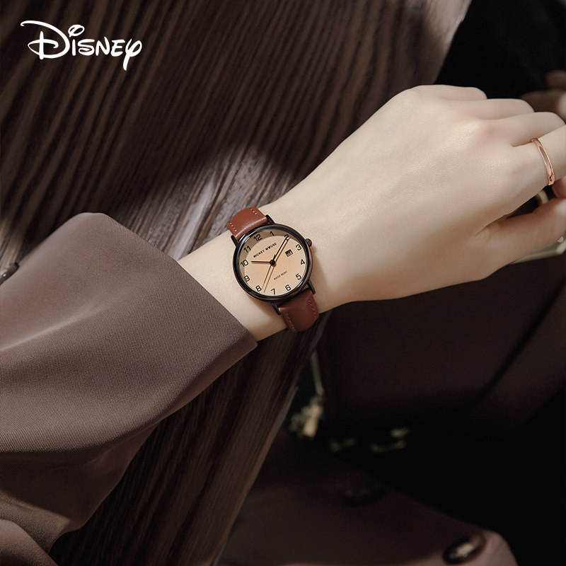 迪士尼手表女款学生考试专用初中女生高中生2023新款电子机械女士