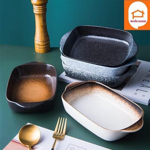 Bakin tray ceramic cheese casserole oven western food dish