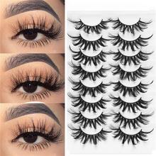 LEKGAVD 8 Pairs 3D Mink False Eyelashes Natural Wispy Fluffy