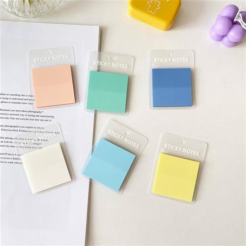 pet memo便签纸transparent sticky notes彩色半透明ins 便利貼纸