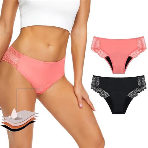Teenager Menstrual Panties 4-Layer Leakproof Hollow Sexy Lac
