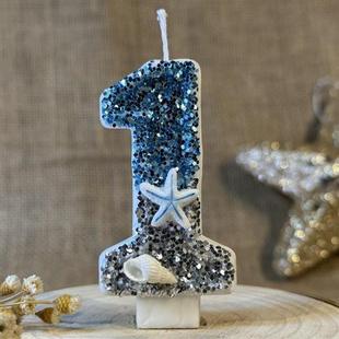Party Pink Glit Gold Candles Crown Birthday Candle Number