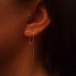 Tassel Women Minimalist For New Earrings Threader Long Stud