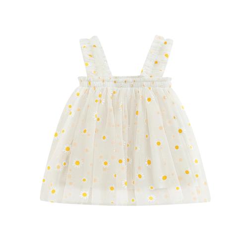 regren Toddler Girls Summer Sling Dress Sleeveless Daisy Pri