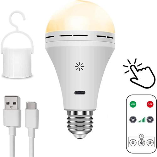 USBC Rechargeable Light Bulb with Remote Control 5V 7W E27