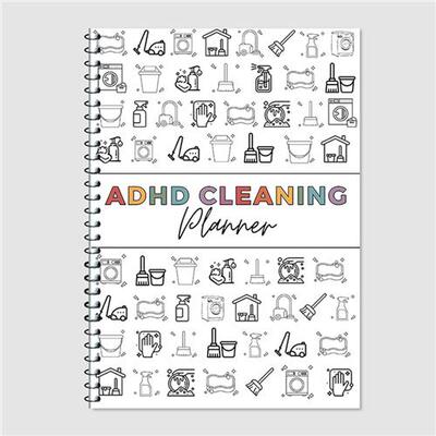 跨境新品ADHD CLEANING 家庭清洁时间表年度清洁清单计划本