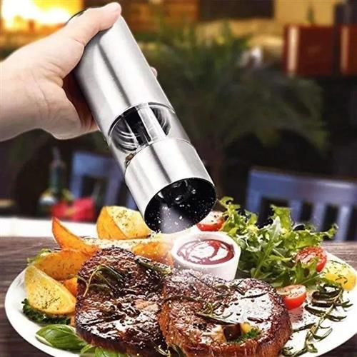 Stainless Steel Electric Pepper Grinder Spices Sea Salt Kitc