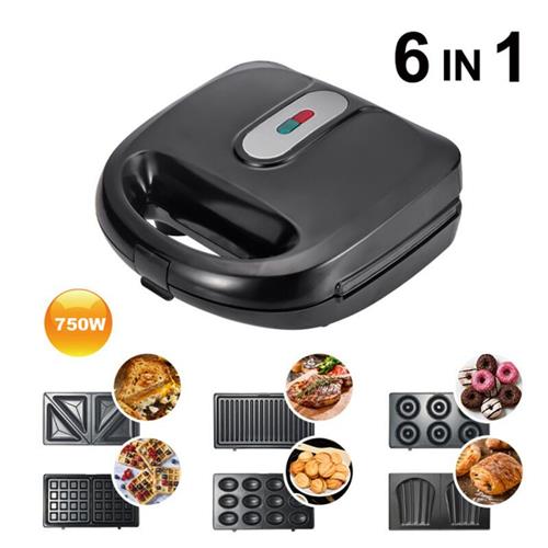 6 in 1 breakfast Machine Panino Toaster Sandwich Maker 110V